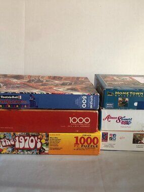 LOT of 6 Puzzles Pixels & Pizza, Estate Parlor June's Journey & MORE! #JS